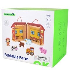Tooky Toy pārnēsājamā ferma ar piederumiem, 7 d. cena un informācija | Attīstošās rotaļlietas | 220.lv