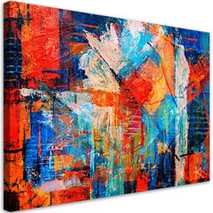 Glezna uz audekla, Apelsīna abstrakta roka krāsota cena un informācija | Gleznas | 220.lv