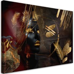 Glezna uz audekla, Āfrikas sieviete zelta abstrakcija cena un informācija | Gleznas | 220.lv