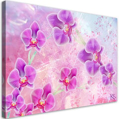 Glezna uz audekla, Orhideju ziedu abstrakcija цена и информация | Картины | 220.lv