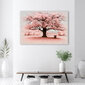 Glezna uz audekla, Rozā koka abstrakcija daba cena un informācija | Gleznas | 220.lv