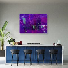Glezna uz audekla, Violetas abstrakta ar rokām krāsota цена и информация | Картины | 220.lv