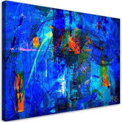 Glezna uz audekla, Zilā abstrakta ar rokām krāsota цена и информация | Картины | 220.lv
