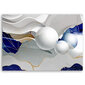 Glezna uz audekla, Zils abstrakts ar bumbiņām 3D цена и информация | Gleznas | 220.lv