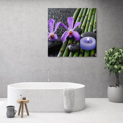 Glezna uz audekla, Bambusa ziedi zen spa svece цена и информация | Картины | 220.lv