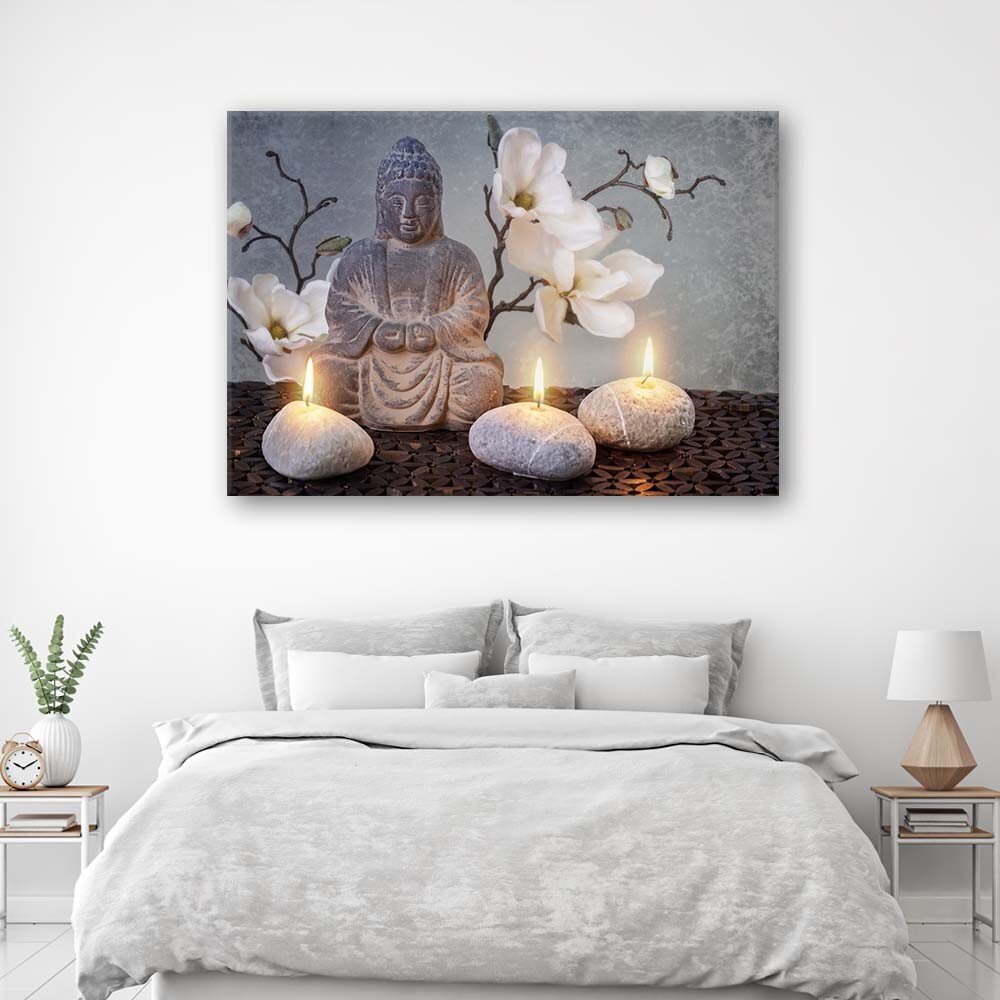 Glezna uz audekla, Budas orhideju ziedi cena un informācija | Gleznas | 220.lv