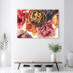 Glezna uz audekla, Daudzkrāsainu ziedu pušķis cena un informācija | Gleznas | 220.lv