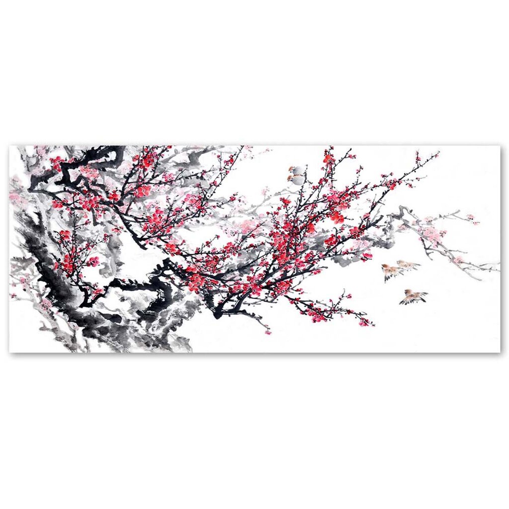 Glezna uz audekla, Japāņu ķiršu ziedi cena un informācija | Gleznas | 220.lv