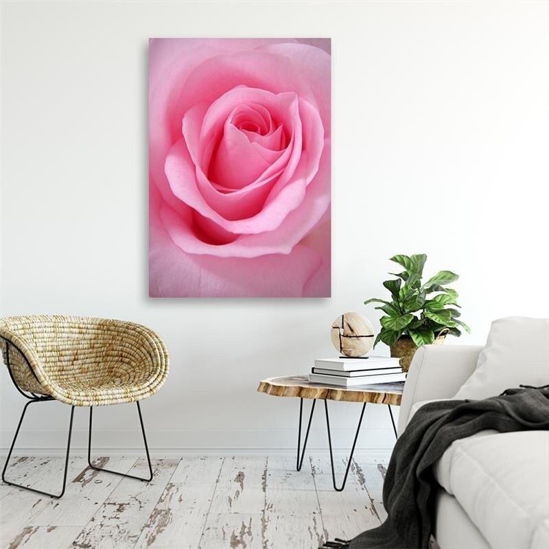 Glezna uz audekla, Rozā rožu ziedlapiņas cena un informācija | Gleznas | 220.lv