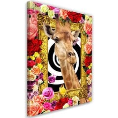 Репродукция жираф и цветные розы цена и информация | Картины | 220.lv
