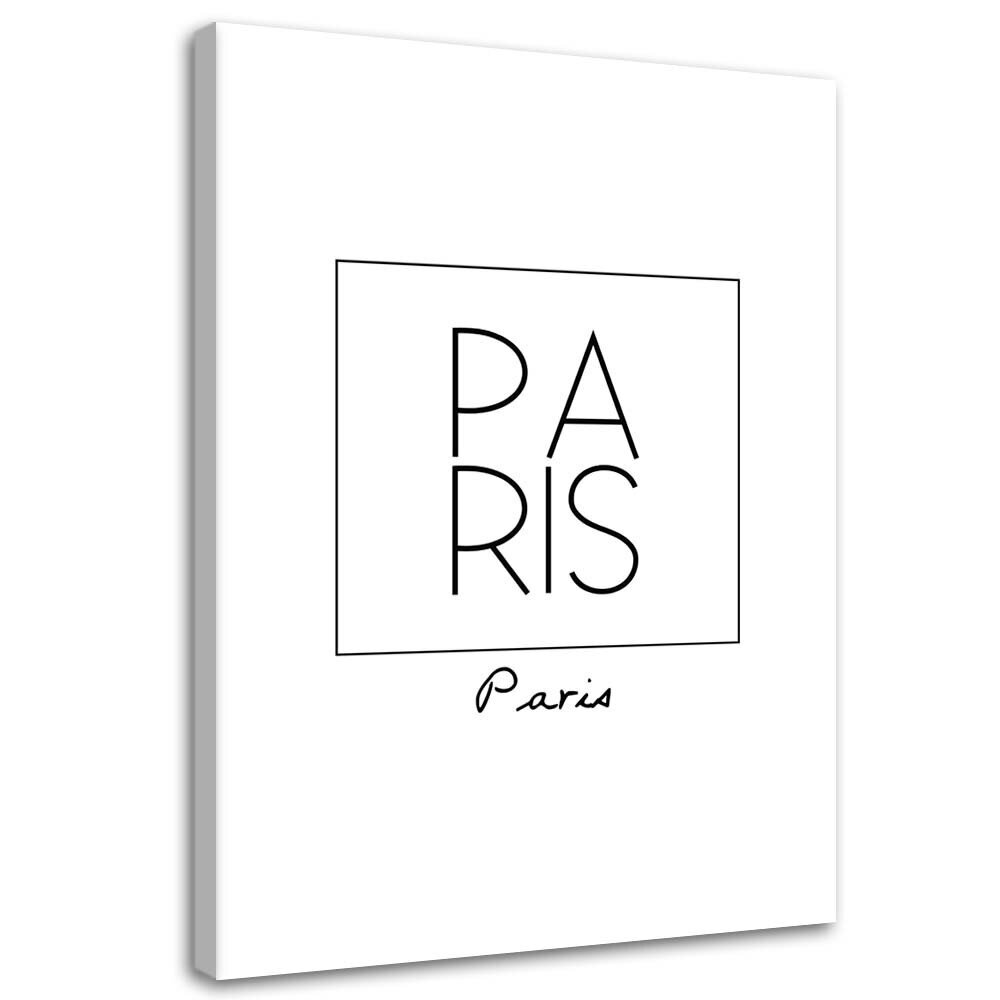 Glezna uz audekla, Parīzes uzraksts цена и информация | Gleznas | 220.lv