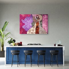 Принт холста, женщина на декоративном фоне 79,99 цена и информация | Картины | 220.lv