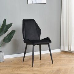Бархатное кресло Restock Garda комплект из 2 шт., черный цена и информация | Стулья для кухни и столовой | 220.lv