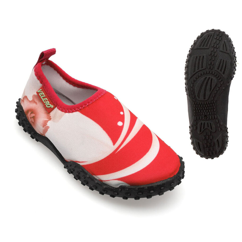 Bērnu apavi ar plakanu zoli Lines Sarkans cena un informācija | Bērnu apavi pludmalei | 220.lv