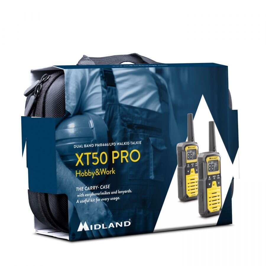 Rācija Midland XT50 PRO Hobby & Work Twin Walkie Talkie cena un informācija | Rācijas | 220.lv