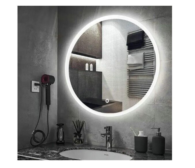 LED sienas spogulis 50CM FFJ50 cena un informācija | Spoguļi | 220.lv