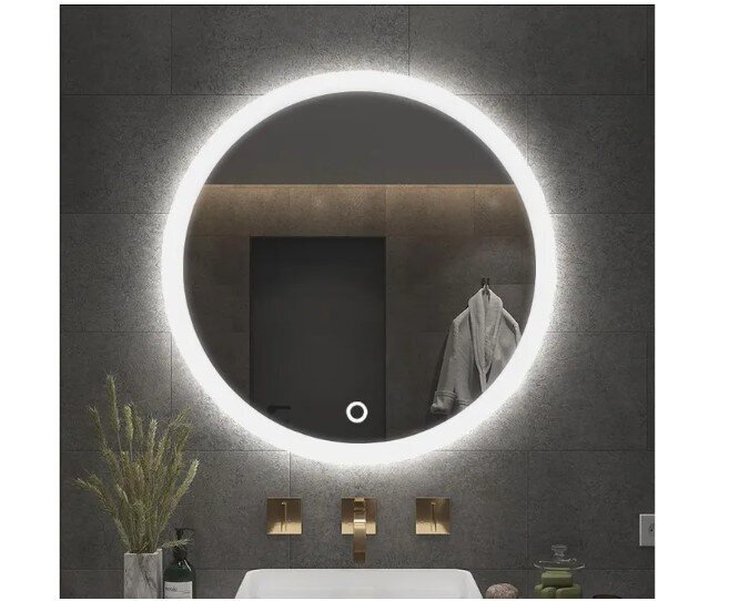 LED sienas spogulis 50CM FFJ50 cena un informācija | Spoguļi | 220.lv
