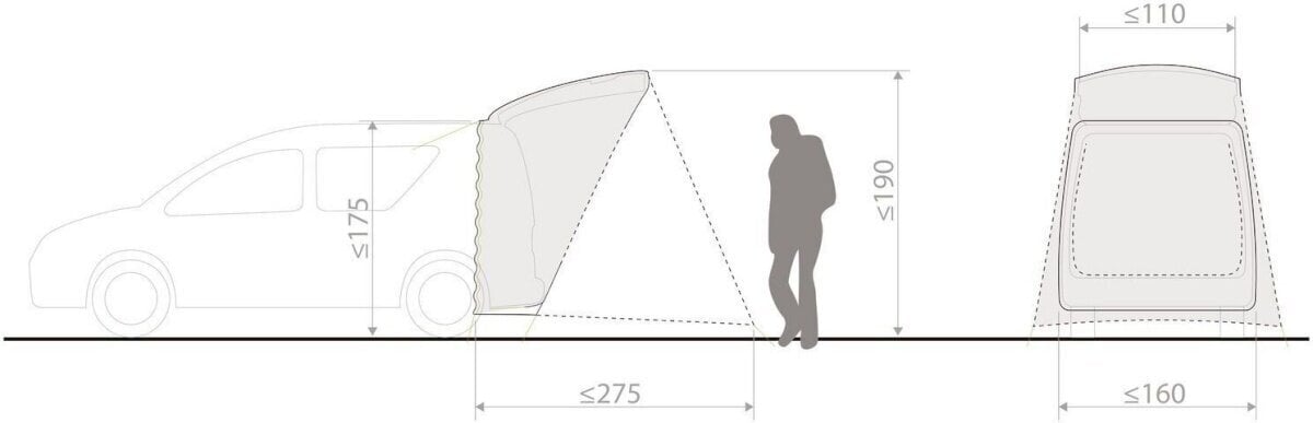 Telts Vaude Drive Trunk, smilškrāsā cena un informācija | Teltis | 220.lv