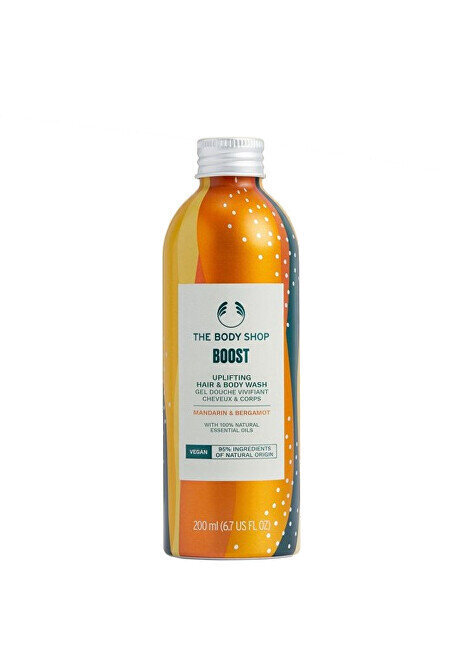 Dušas želeja ķermenim un matiem Boost Uplifting Mandarin & Bergamot (Hair & Body Wash) 200 ml цена и информация | Dušas želejas, eļļas | 220.lv