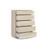Nova Chest 5 drawers - Parcel Oak structure цена и информация | Kumodes | 220.lv
