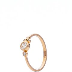 Золотое кольцо для женщин с цирконием цена и информация | Кольца | 220.lv