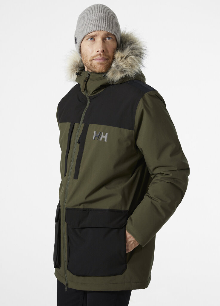 Helly Hansen vīriešu ziemas parka PATROL, zaļa cena un informācija | Vīriešu virsjakas | 220.lv