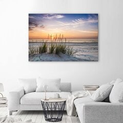 Glezna uz audekla, Saulriets pludmalē cena un informācija | Gleznas | 220.lv