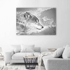 Репродукция волк на снежном фоне  цена и информация | Картины | 220.lv