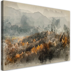 Печать холста, Осенний лес в тумане 39,99 цена и информация | Картины | 220.lv