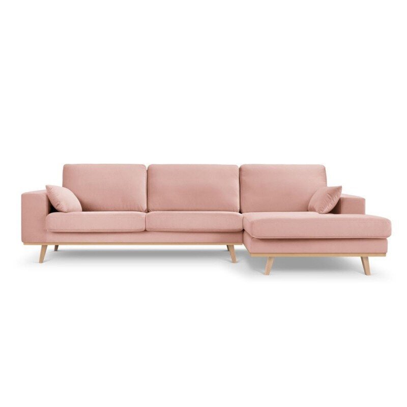 Dīvāns Micadoni Tugela, 281x154x83 cm, rozā cena un informācija | Dīvāni | 220.lv
