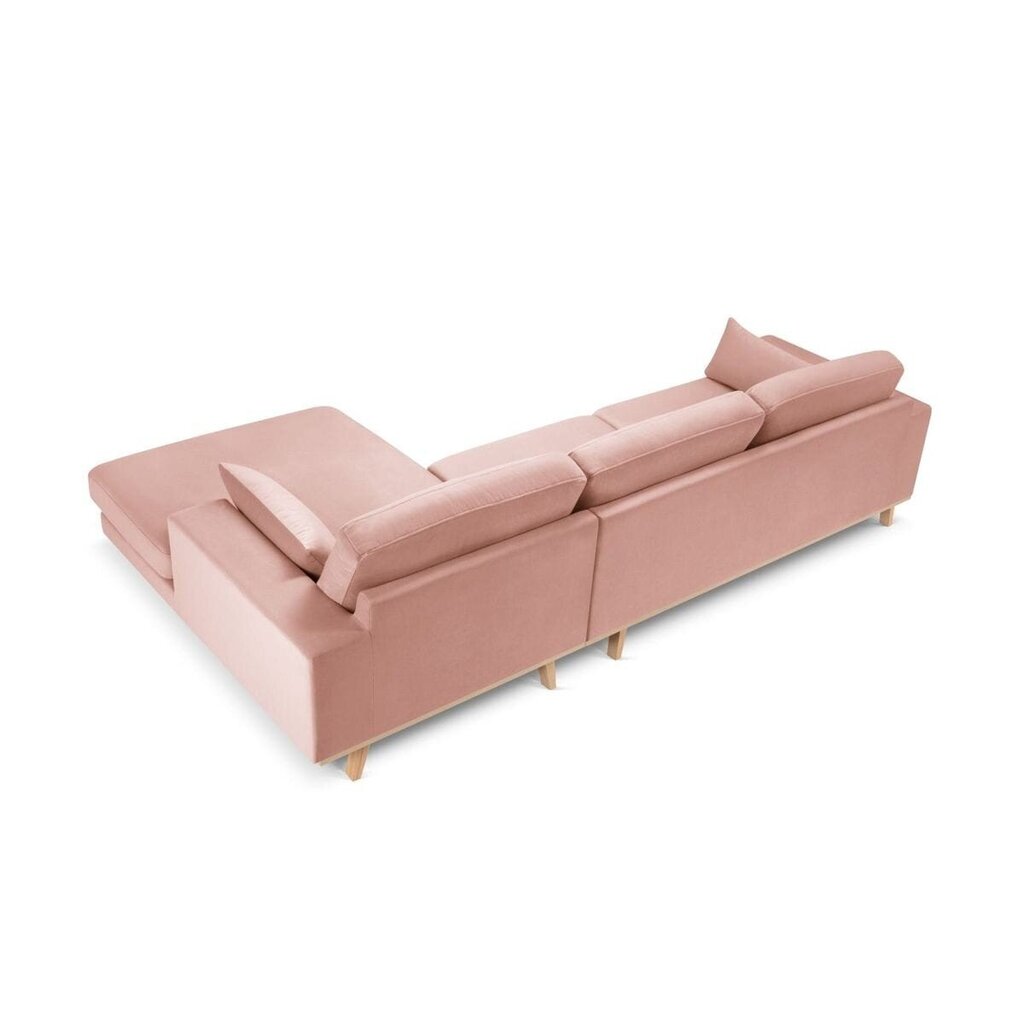 Dīvāns Micadoni Tugela, 281x154x83 cm, rozā cena un informācija | Dīvāni | 220.lv