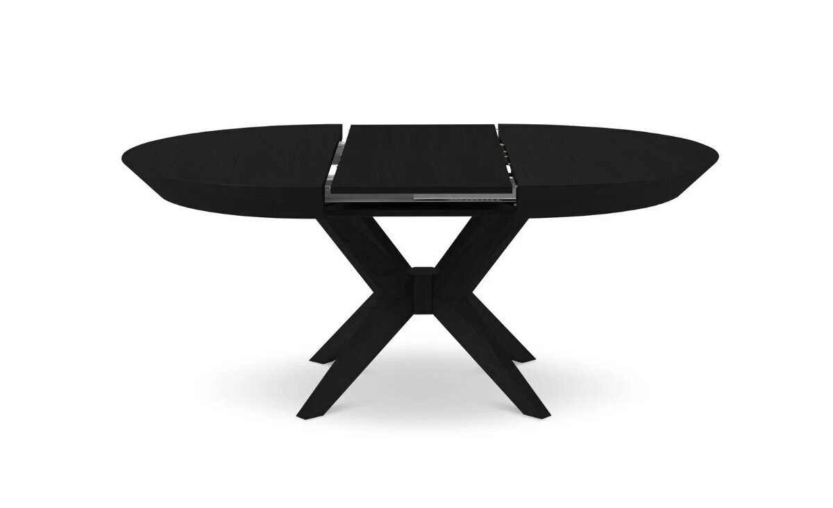 Galds Micadoni Virginia, 130/230x130x76 cm, melns cena un informācija | Virtuves galdi, ēdamgaldi | 220.lv