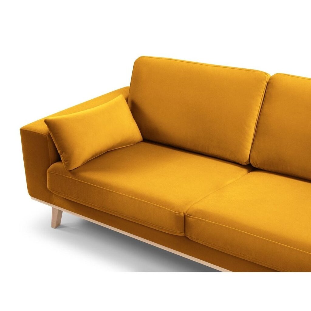 Dīvāns Micadoni Tugela, 236x93x83 cm, dzeltens cena un informācija | Dīvāni | 220.lv