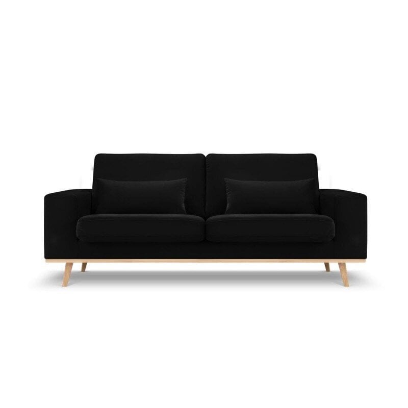Dīvāns Micadoni Tugela, 199x93x83 cm, melns cena un informācija | Dīvāni | 220.lv