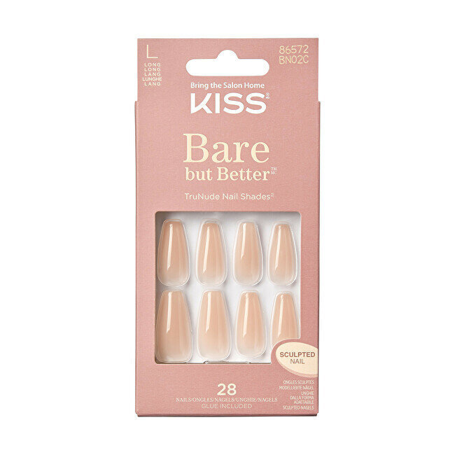 Līmējošie nagi Bare but Better Nails - Nude Drama, 28 gab. цена и информация | Nagu kopšanas piederumi | 220.lv