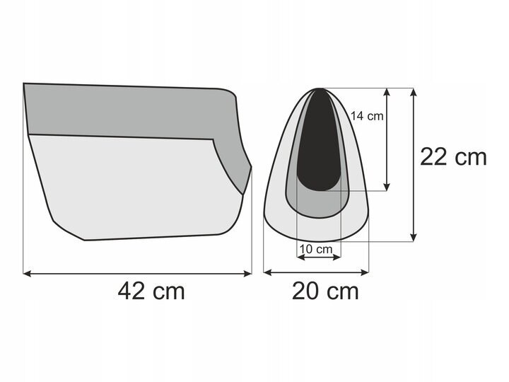 Transportēšanas soma Doggy bēša, 20 cm x 22 cm x 42 cm cena un informācija | Transportēšanas būri, somas | 220.lv