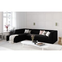 Dīvāns Micadoni Ruby, 273x180x69 cm, melns cena un informācija | Dīvāni | 220.lv