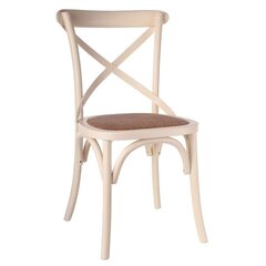Ēdamistabas krēsls MEDITERRANEO 46 x 42 x 87 cm Krēmkrāsa Gobas koks cena un informācija | Virtuves un ēdamistabas krēsli | 220.lv