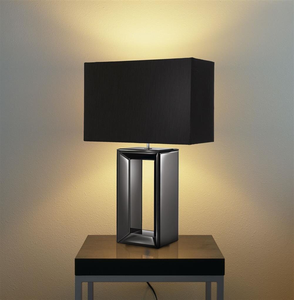 Searchlight galda lampa Mirror EU1610BK цена и информация | Galda lampas | 220.lv
