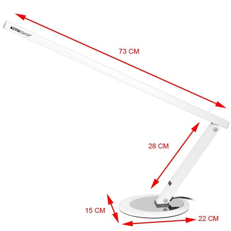 Galda lampa SLIM 20W WHITE cena un informācija | Galda lampas | 220.lv