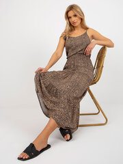 коричневое платье макси с эластичным поясом цена и информация | Платья | 220.lv