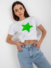 Sieviešu T-krekls ar baltu un zaļu apdruku cena un informācija | T-krekli sievietēm | 220.lv