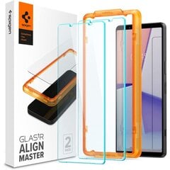 Spigen GLAS.tR Slim AlignMaster cena un informācija | Ekrāna aizsargstikli | 220.lv