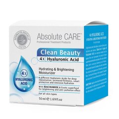 Увлажняющий и осветляющий крем для лица Absolute Care Hyaluronic Acid, 50 мл цена и информация | Наносите на чистую кожу лица. Подержите около 10-15 минут и смойте водой. | 220.lv