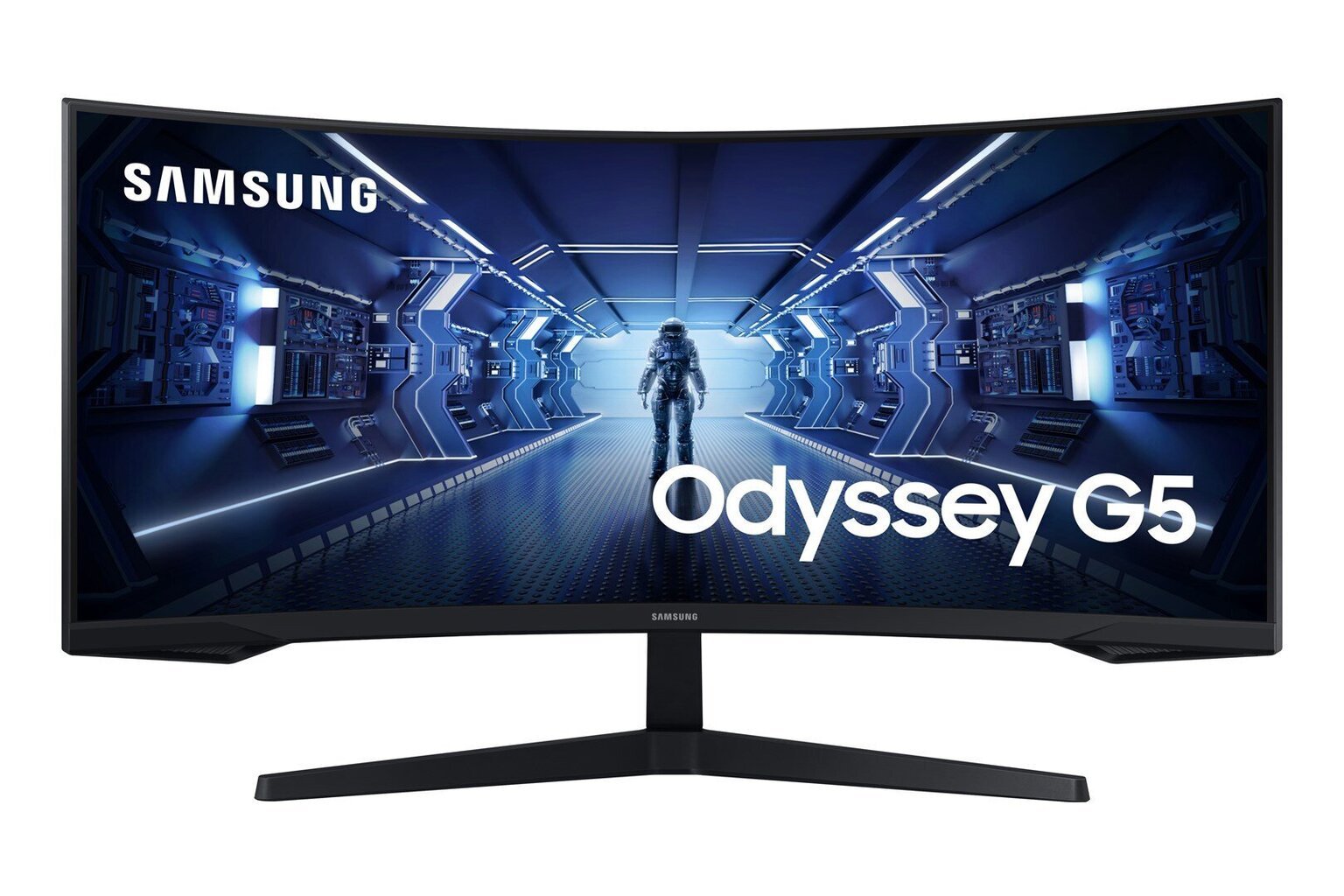 Монитор Samsung Монитор 34 дюйма LC34G55TWWPXEN VA 3440x1440 Ultra WQHD  21:9 киноформат 1xHDMI/1xDP 1 мс (MPRT) изогнутый 165 Гц Игры 2 года d2d,  34