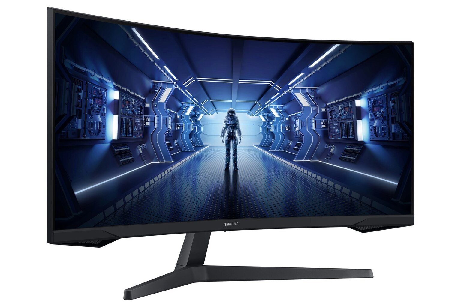 Samsung Monitors 34 collas LC34G55TWWPXEN VA 3440x1440 Ultra WQHD 21:9 kino formāts 1xHDMI/1xDP 1ms (MPRT) izliekts 165Hz Gaming 2 gadi d2d цена и информация | Monitori | 220.lv