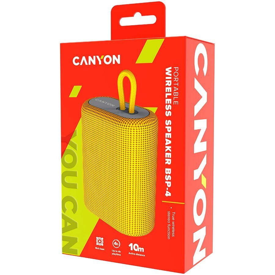 Canyon BSP-4 CNE-CBTSP4Y цена и информация | Skaļruņi | 220.lv