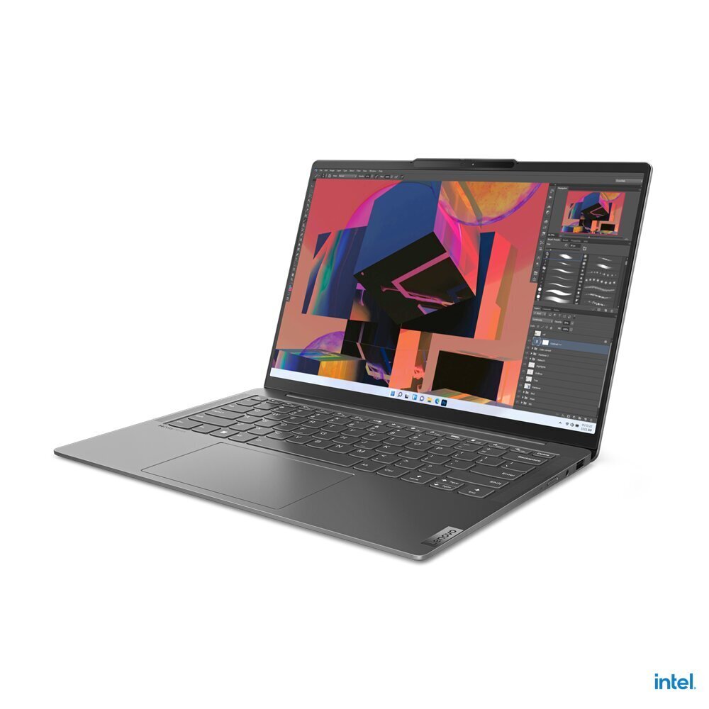 Lenovo Yoga Slim 6 14IAP8, 14'', WUXGA, OLED, i7, 16 GB, 512 GB, ENG, storm gray - Notebook cena un informācija | Portatīvie datori | 220.lv