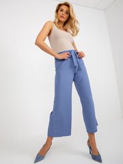 шведские брюки темно-синего цвета с эластичным поясом цена и информация | Женские брюки | 220.lv