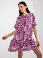 Sieviešu violeta kleita ar apdruku cena un informācija | Kleitas | 220.lv